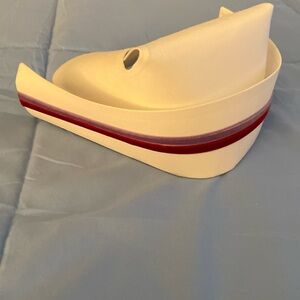 Dental Hygienist Cap from 40+ yrs ago. Very clean! Protective carrier w/zipper.